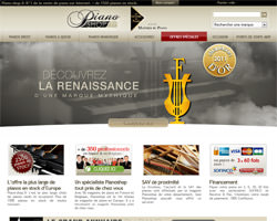 Page d'accueil de Piano Shop